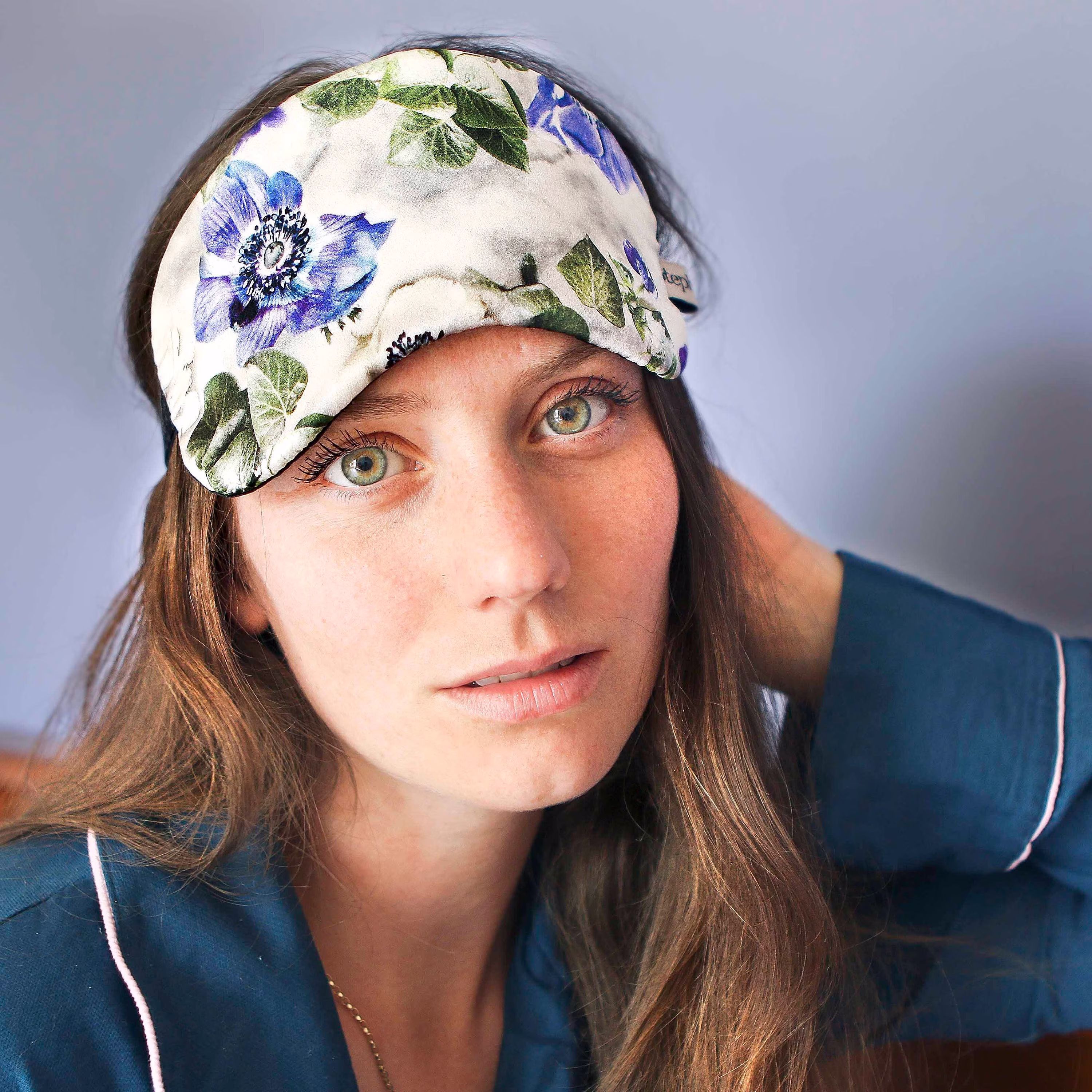 Lavender Sleep Mask, Silk Blindfold Gift For Her, Schlafmaske Seide