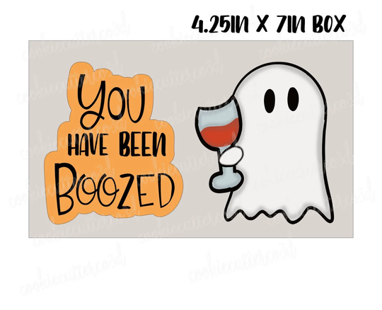Halloween Boozed Plaque And/Or Ghost Cookie Cutter, Fondant Clay Cutter