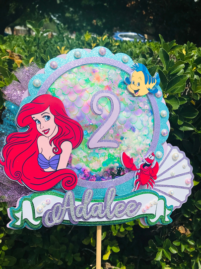Mermaid, Under The Sea, Sea, Fish, Cake Topper Shaker
