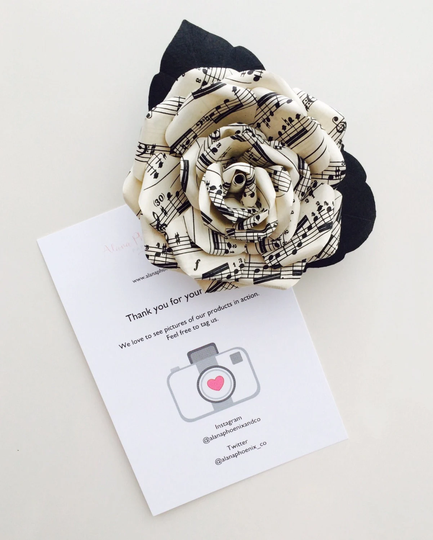 Paper Rose Magnet - Choice Of Colour & Paper Types Gift Idea