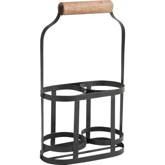 Wyndmere 2 Bottle Tabletop/Countertop Wine Bottle Rack in Black