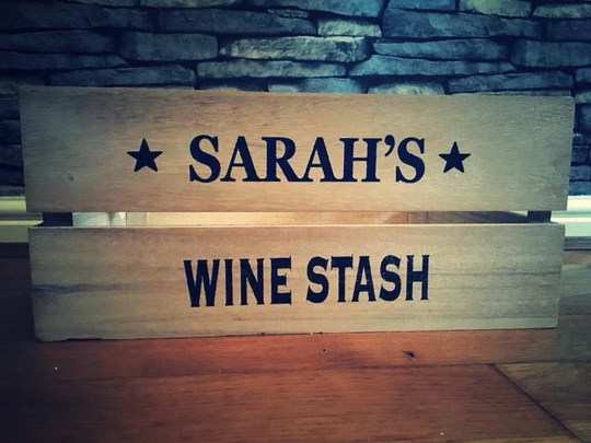 Personalised Wine Crate Storage Birthday Or Christmas Gift For Wife Girlfriend Friend Boyfriend Mum Dad