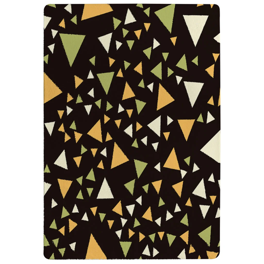 Nielsen Triangles Shaggy Black/Gold/Green Rug