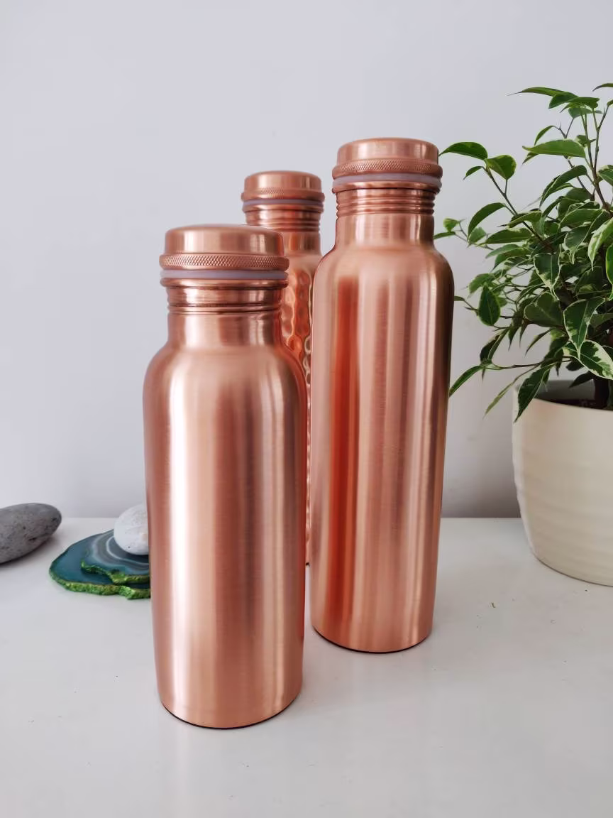 Personalised Handmade Pure Copper Water Bottle, Ayurveda Health Benefits, Marriage Anniversary Gift