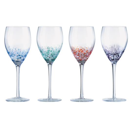 Speckle 4 Piece 350ml White Wine Glass Set