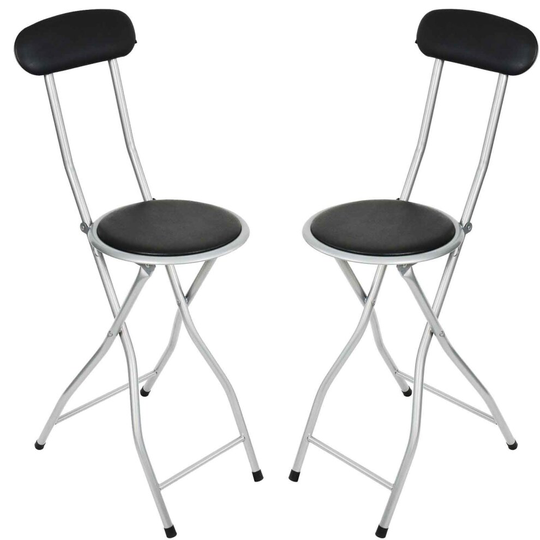 (Two) ASAB Folding Breakfast Bar Stool Seat Chair