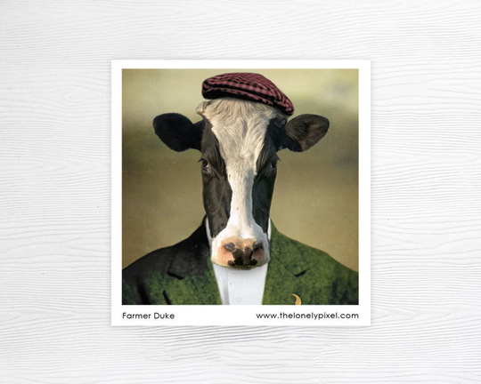 Cow Fridge Magnet - Stocking Stuffer Gifts Under 10