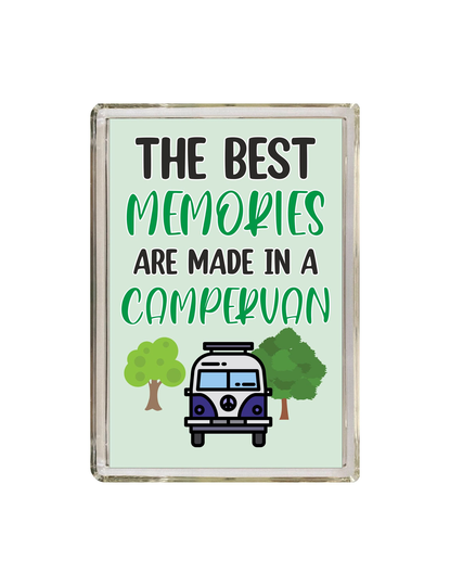 Campervan Gifts - The Best Memories Are Made in A Novelty Fridge Magnet Present For Christmas Birthday Travel Travelling