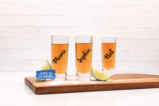 Shot Glasses With Name, Personalized Shot Glasses, Glass Party Favors, Personalized, Wedding