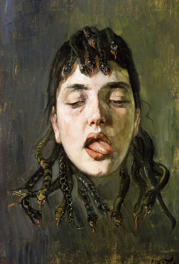 Gorgon Girl By Wilhelm Trübner, 1891 - Postcard