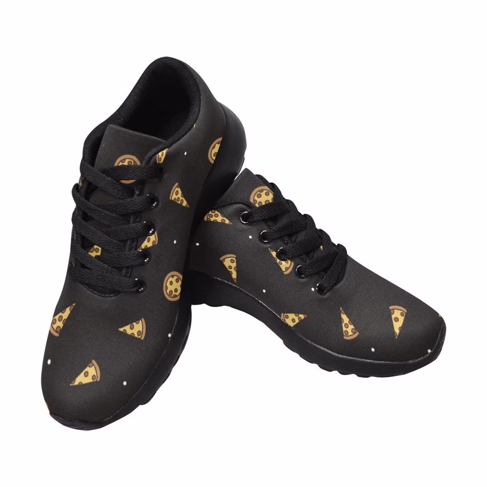 Pizza Party Kids Black Sneakers