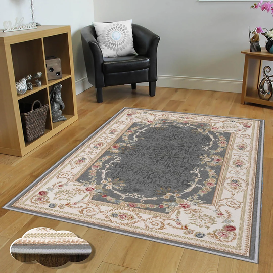 Norine Flatweave Ivory/Black Rug