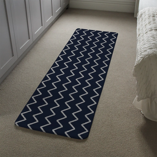 Humbert Zig Zagged Rope Designer Shaggy Navy/White Rug