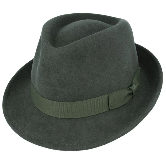 Elegant 100% Wool Trilby Hat Waterproof &crushable Handmade With Grosgrain Band 11 Colors