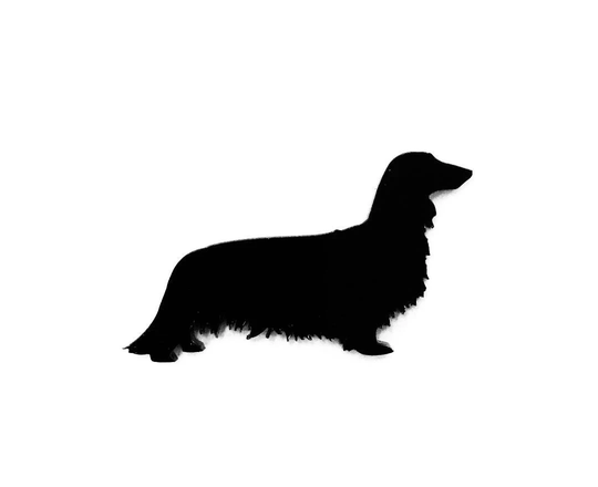 Dachshund Long Coat Dog Fridge Magnet Gift in Black