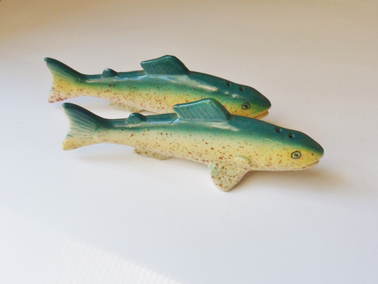 Speckled Trout Salt & Pepper Shakers, Fish & Set, 6 Inch Long