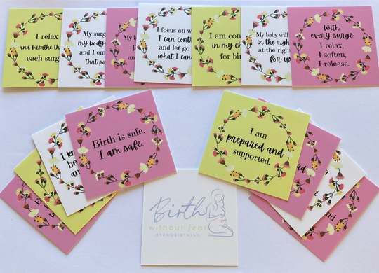 Birth Affirmation Cards - Luxury Quality For Positive Birth, Hypnobirthing, Pregnancy Cards, Baby Shower Gift, Gift