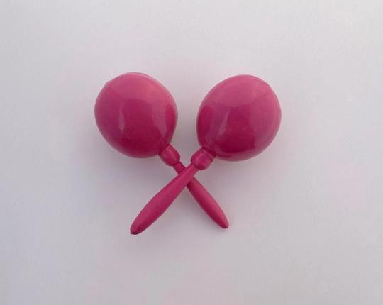 Each Maraca Magenta Bright Pink Solid Color Maracas Fiesta Party Favor Instrument Shake For A Kiss Sold By The Piece Birthday Wedding