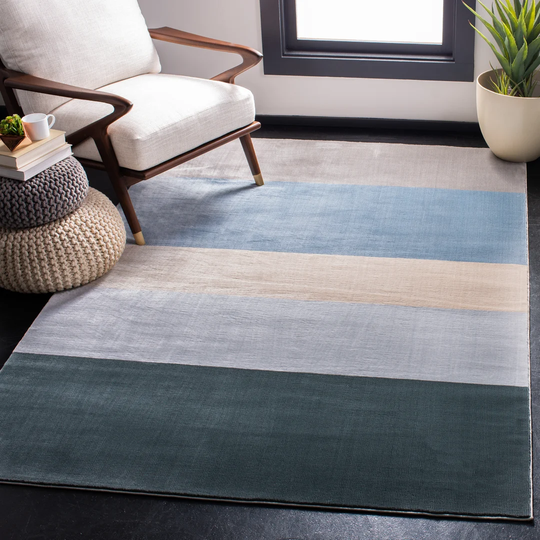 Chyna Looped/Hooked Blue/Grey/Teal Rug