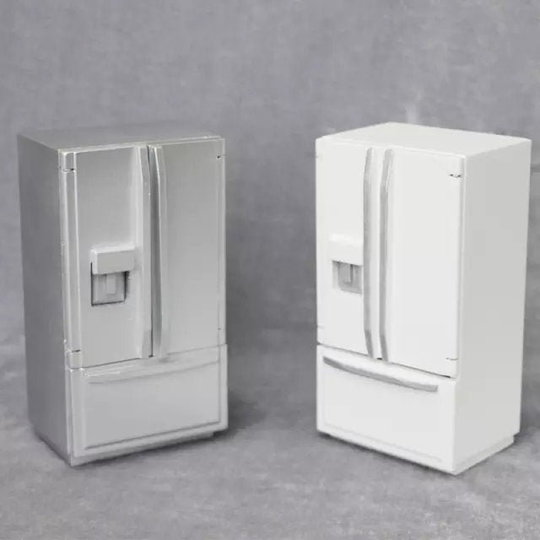 112 Scale Miniature Fridge - Refrigerator Real Mini Kitchen Scene Freezer Doll House