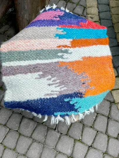 Wool Chair Pad Seat Cover Woven Throw Saddle Stool Cushion Garden Dining Scandinavian Kitchen Decor