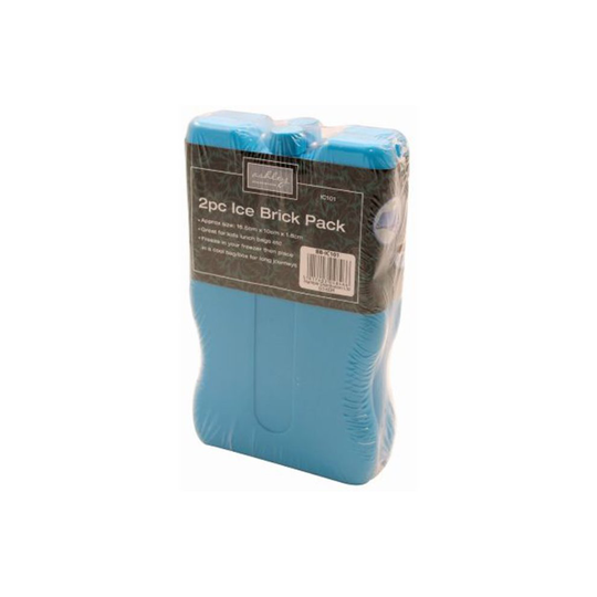 2 x Ice Brick Freezer Freeze Blocks Cool Bags Box Lunches Picnics Camping Travel