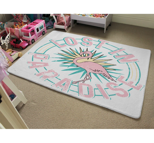Ogburn Shaggy Pink/White Area Rug