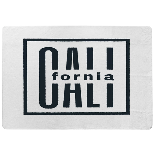 Oroville California Designer Shaggy Black/White Rug