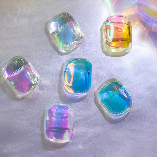 Japanese Nail Art Aurora Ice Cube Cellophane Large Colorful Transfer Paper Laser Jewelry Candy Diy5 Color Sticker 7028-2