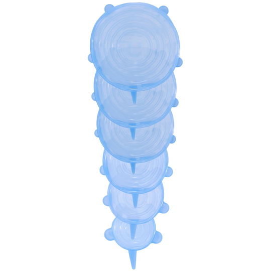 Reusable Universal Silicone Lid - 6 Fresh - Keeping Lids in Different Sizes