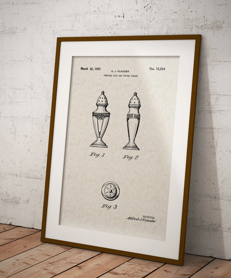 Salt & Pepper Shakers - 1927 | Free Shipping Large Patent Print