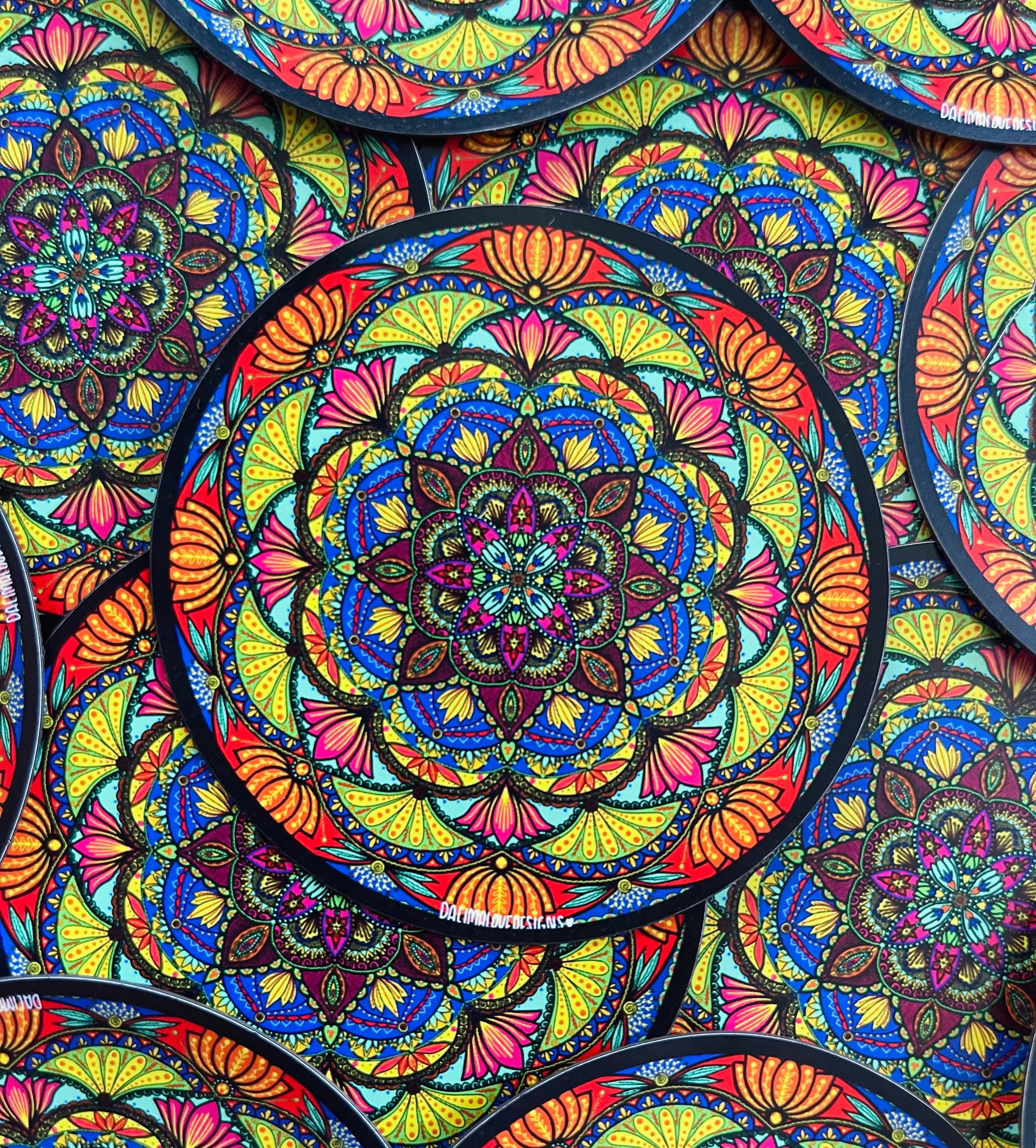 Beautiful Rainbow Mandala Magnet