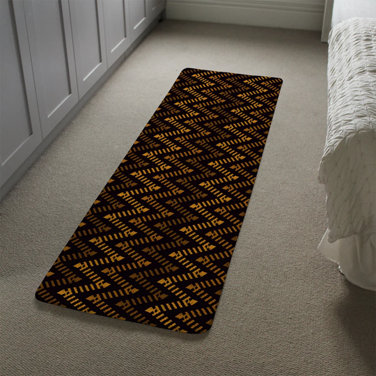 Lemaire Freehand Horizontal Zigzag Boho Chic Designer Shaggy Black/Brown Rug