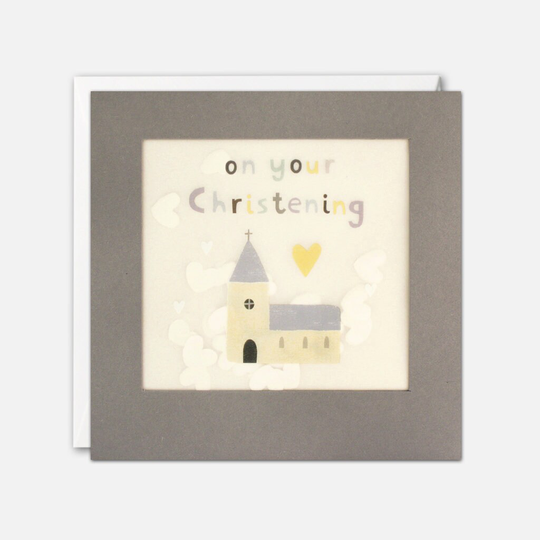 Church Christening Card With Paper Confetti - Shakies By James Ellis