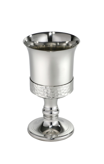 Pewter Narrow Hammered Band Goblet in Gift Box Wentworth Goblet, Chalice, Wine Glass