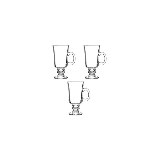 Irish Coffee Glasses Set Of 3 Irish Coffee Mugs 250ml Footed Irish Coffee Glasses Hot Chocolate Beverages Mugs Punch Mulled Wine Glasses