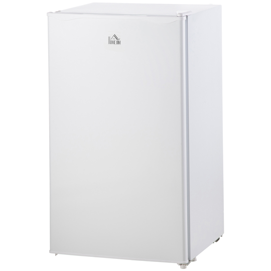 HOMCOM 91 Litre Freestanding Under Counter Fridge with Chiller Box, Reversible Door, Adjustable Thermostat, 47.5cm Wide White | Aosom Ireland