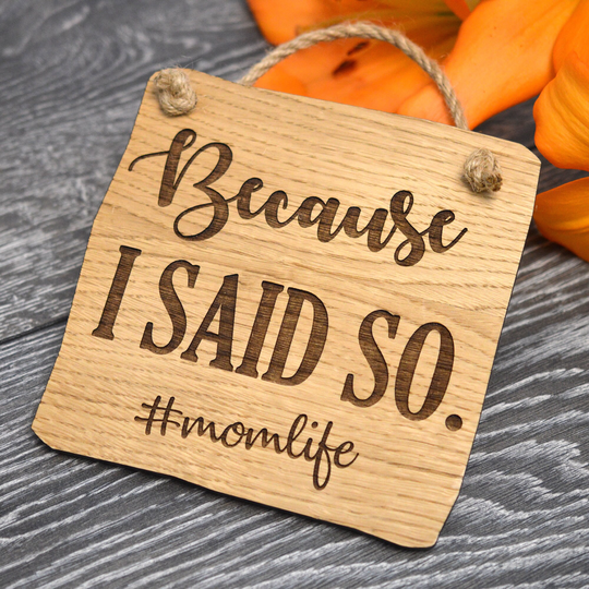 Because I Said So - Funny Wooden Sign