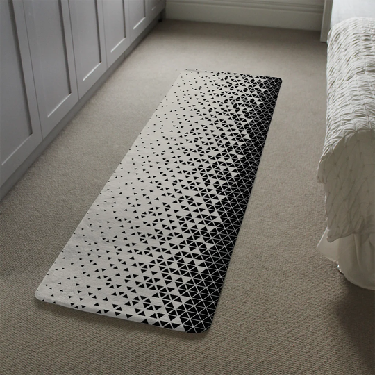 Mapleton Designer Shaggy Black/White Rug
