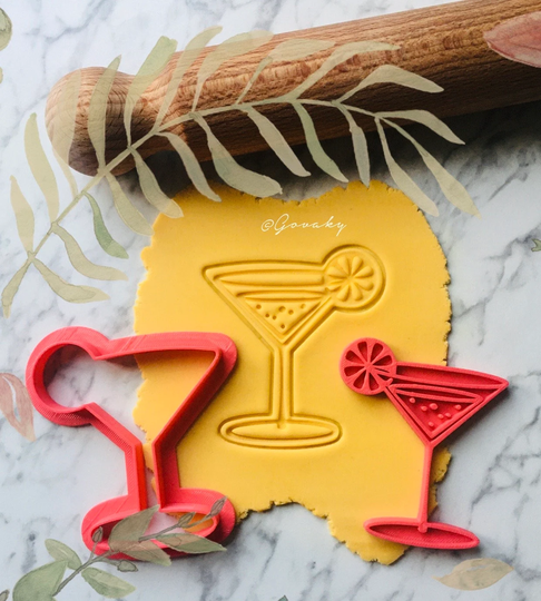 Cocktail Glass Drink | Cookie Cutter + Stamp
