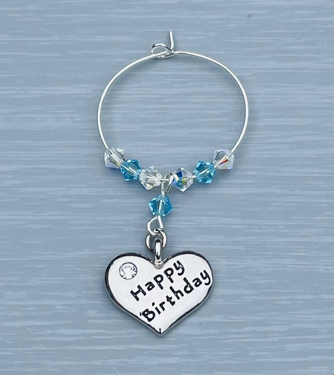 Wine Glass Charm - Thank You Wedding Favours Teacher's Gifts, You Gifts