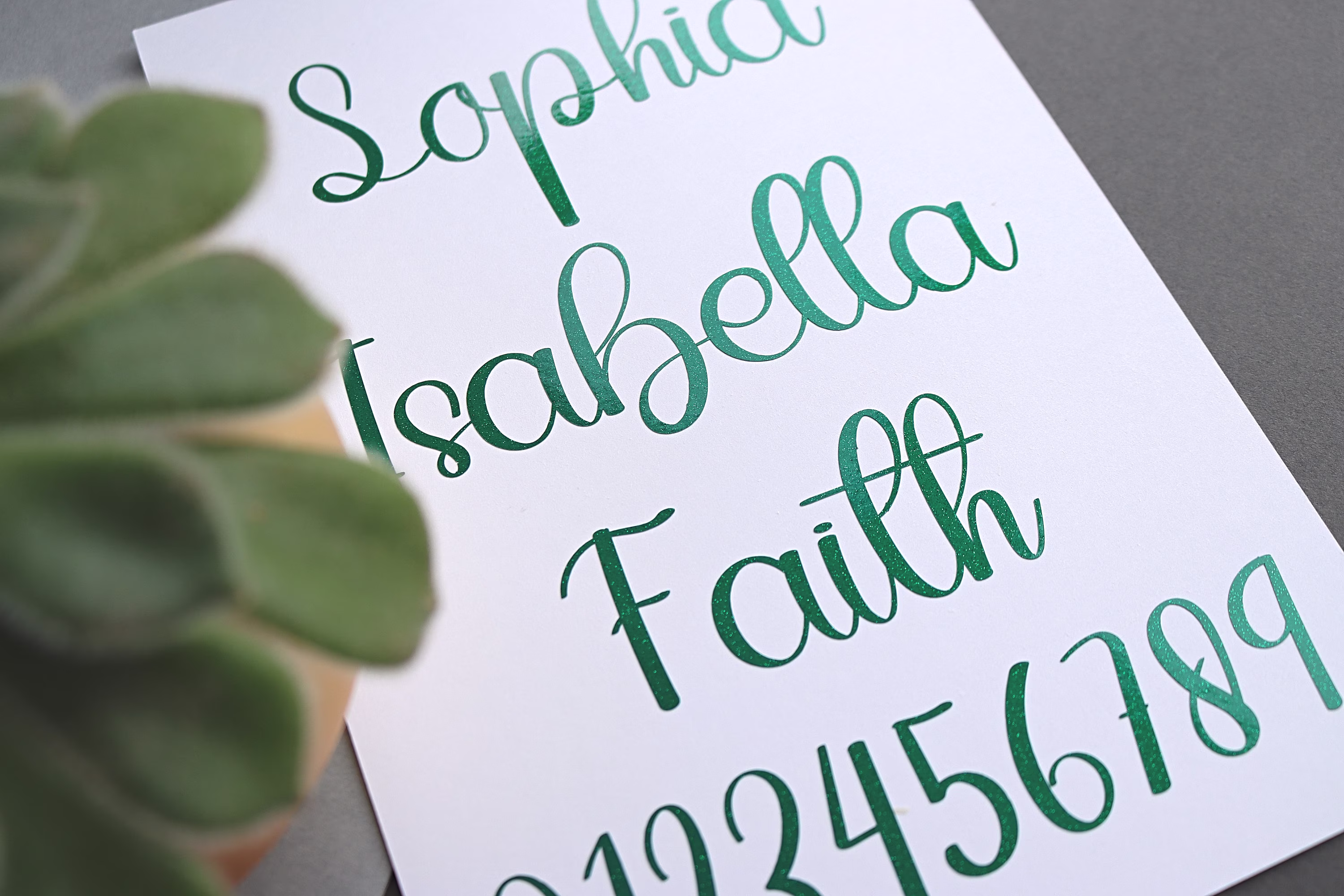 Glitter Name Decals, Custom Vinyl Sticker, Lettering Art, Glass Stickers, Wedding Favour, Calligraphy Handwritten Sticker