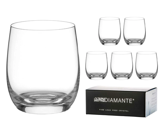 Diamante Water Glasses Or Whisky Tumblers -