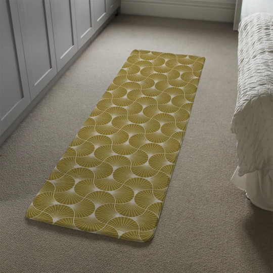 Lightsey Shells Designer Shaggy Olive Rug