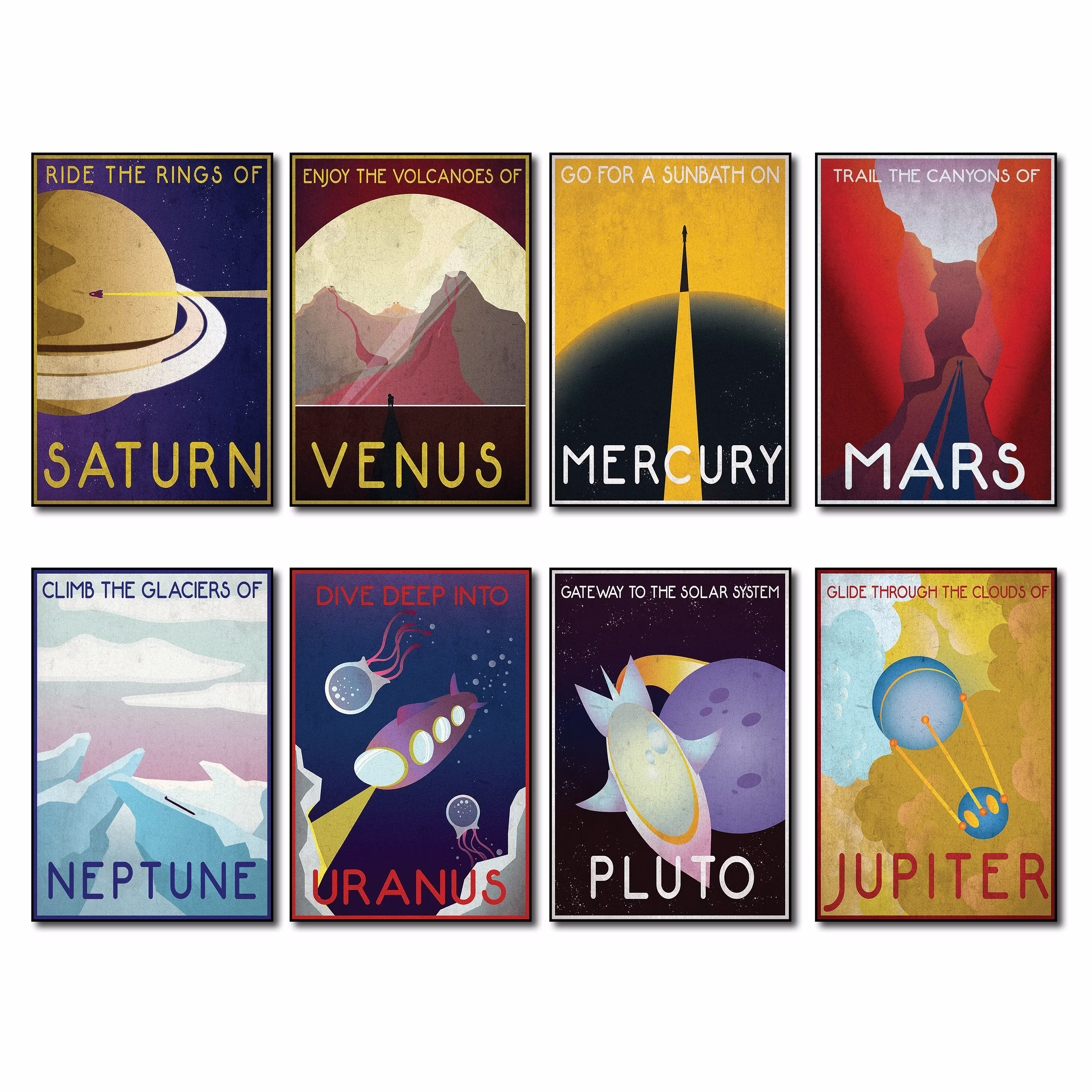 Mid Century Space Travel Vintage Retro Posters Fridge Magnets No.5