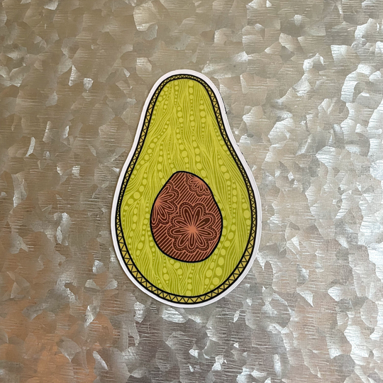 Avocado Magnet, Fruit Mandala Car Magnet For Fridge, Locker, Birthday Gift Her, Small Gift
