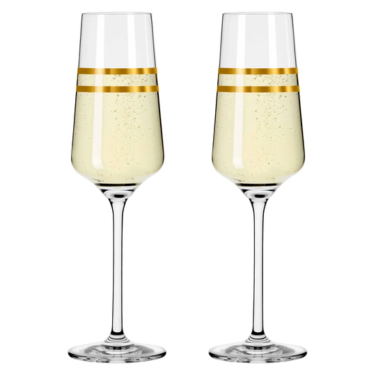 RITZENHOFF Celebration Deluxe Champagne Glass Set #1 by Sonja Eikler, made of crystal, 233ml, in a gift box