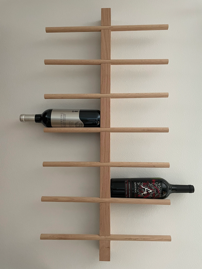 Wine Rack , Wall Mounted Bottle Holder & Display Vertical