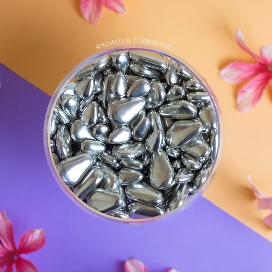 Silver Metallic Teardrops Mix