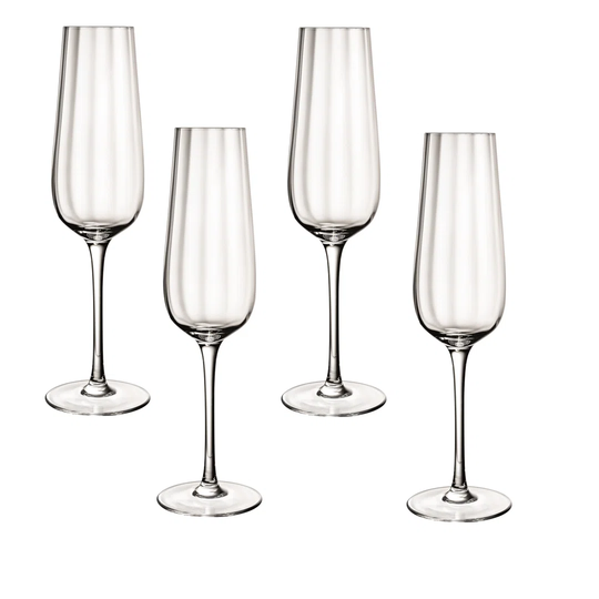 Villeroy & Boch Rose Garden Champagne Flute Glasses 120ml